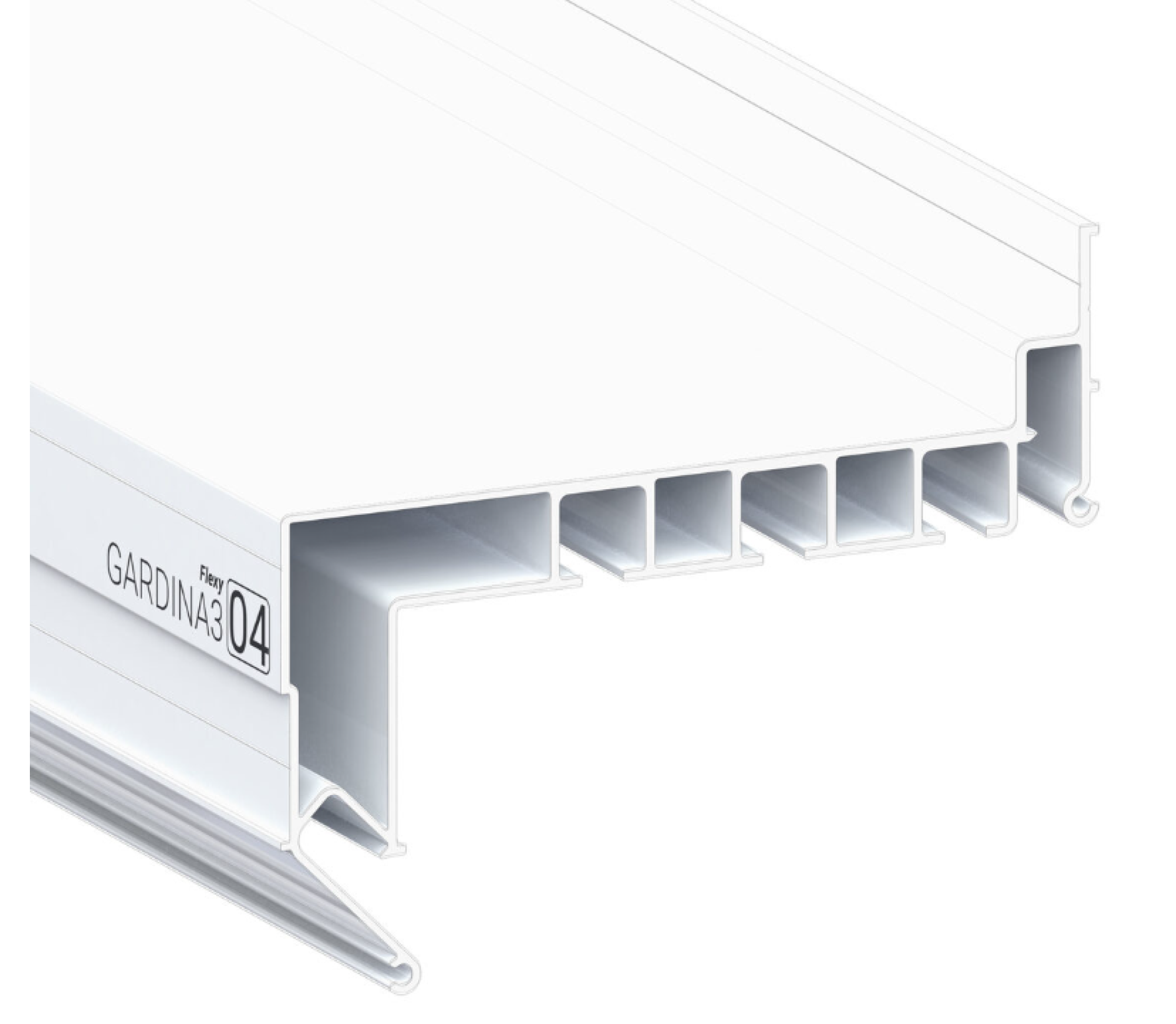 Профиль для изготовления скрытых карнизных ниш с тремя пазами GARDINA3 04 (ПФ 0044)