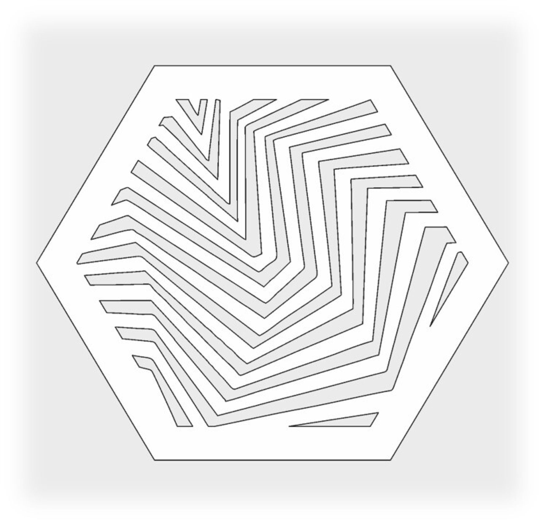 Решетка магнитная, белая, шестигранная (Зигзаг) D125 (наружный 150)