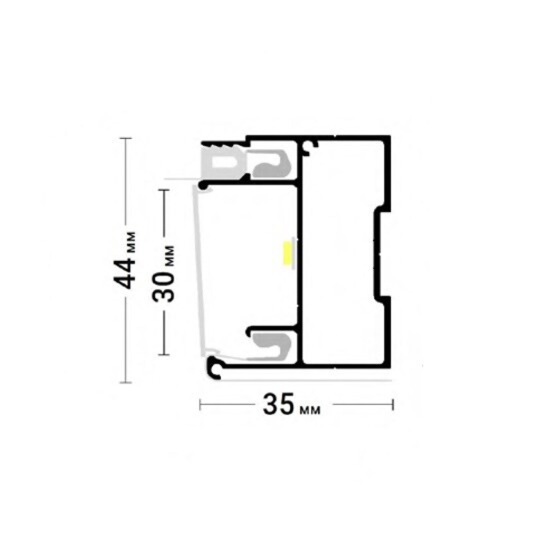 Профиль для натяжных потолков BRUS 02 (ПФ 8245)