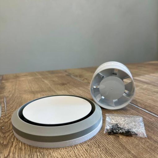 Решетка прямая теневая на магнитах с вентилятором ЭРА 