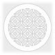 Решетка магнитная, белая, круглая (Круги-Ромбы) D125 (наружный 150)