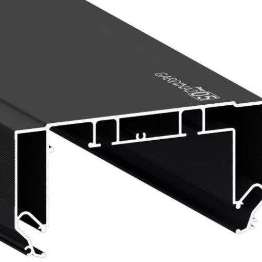 Профиль для изготовления скрытых карнизных ниш с подсветкой с двумя пазами черный GARDINA2 05 (ПФ 3255)