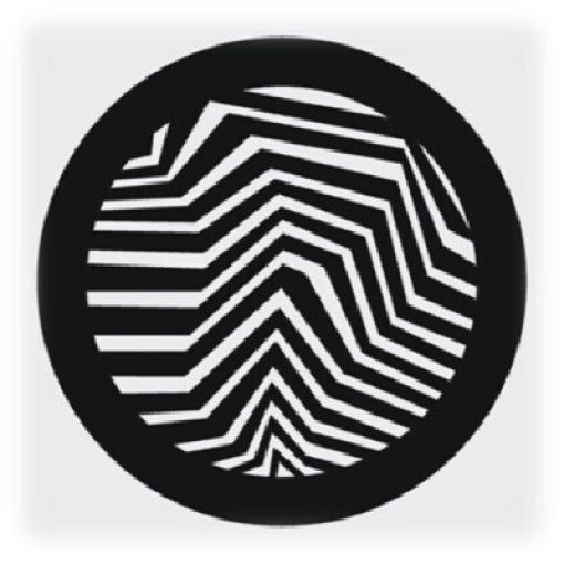 Решетка магнитная, черная\белая, круглая (зигзаг)