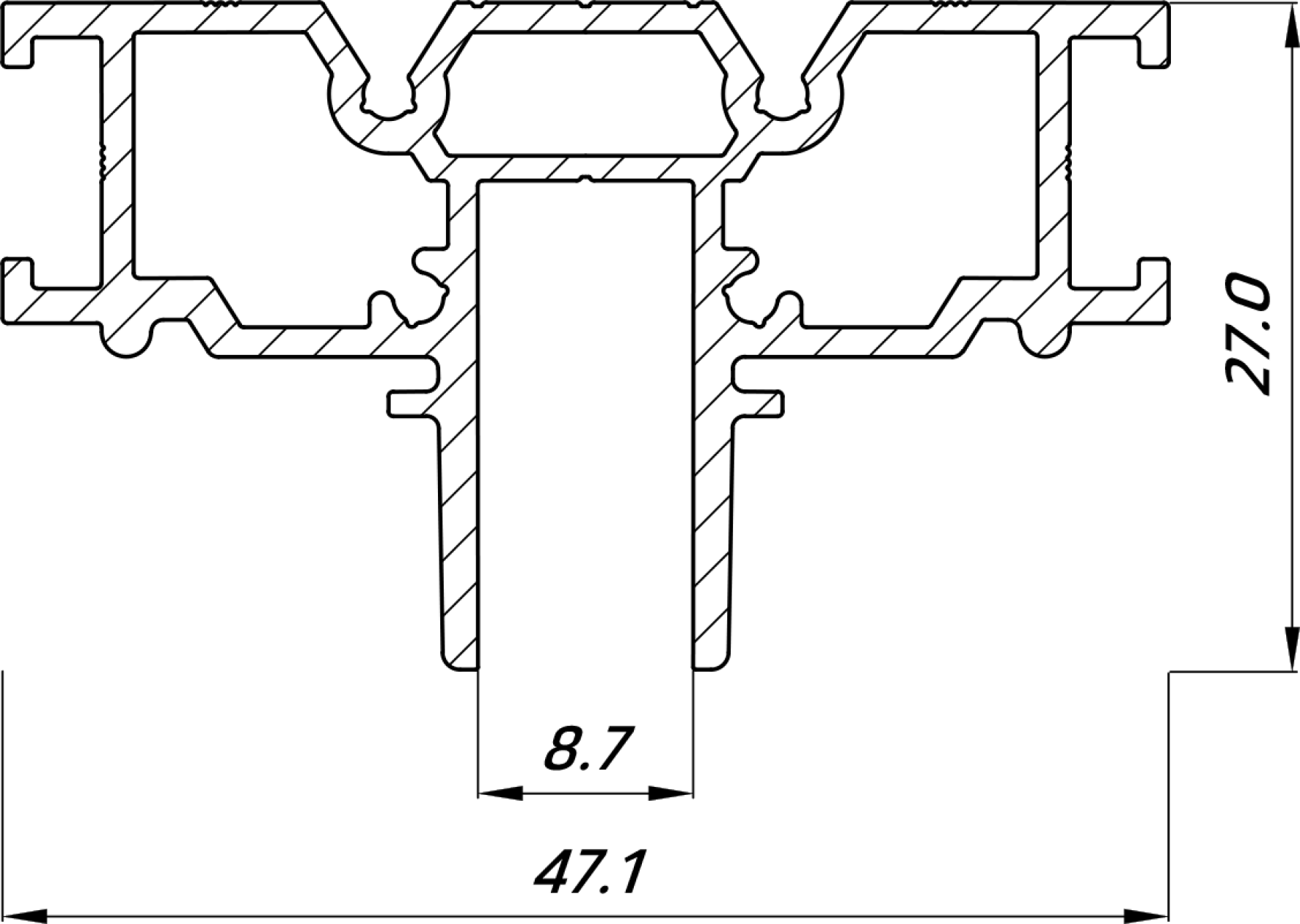 Разделительный профиль IZI EURO 04 (11070)