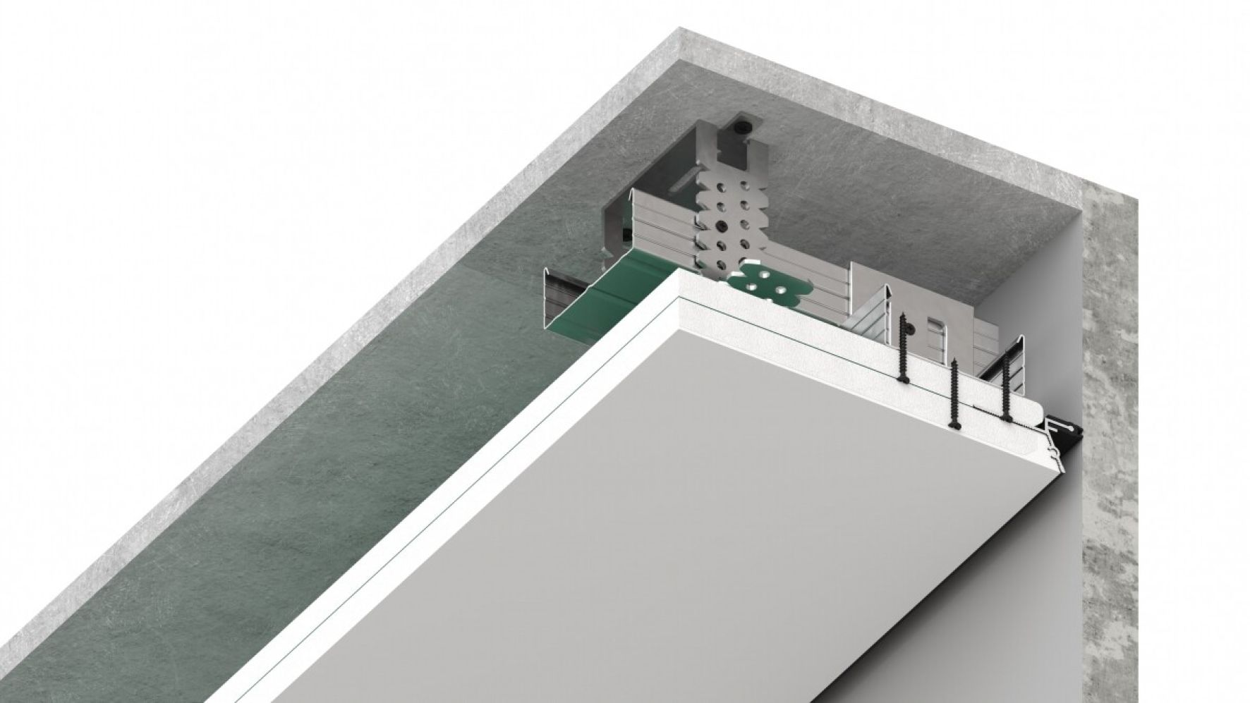 Теневой профиль с демпфером KRAAB GIPPS 3-12