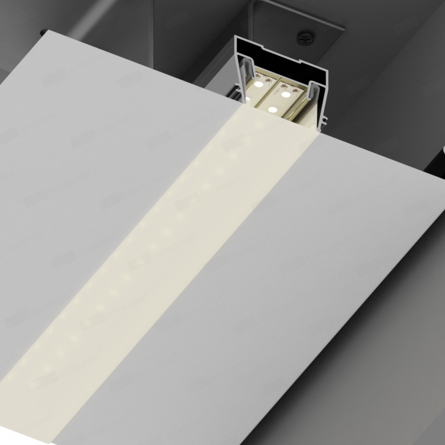 Разделительный профиль для натяжных потолков LINE SLIM 30 (ПФ 7321)