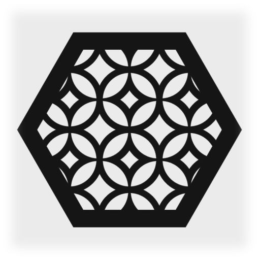 Решетка магнитная, шестигранная (Круги-Ромбы)