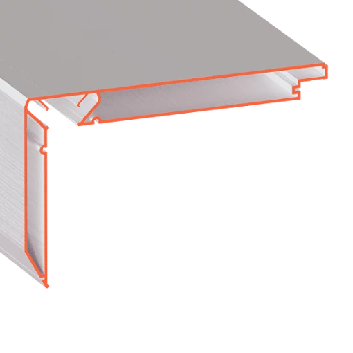 Профиль для изготовления прямых ниш для штор с подсветкой STANDART01 LED 80 ( 11262 )